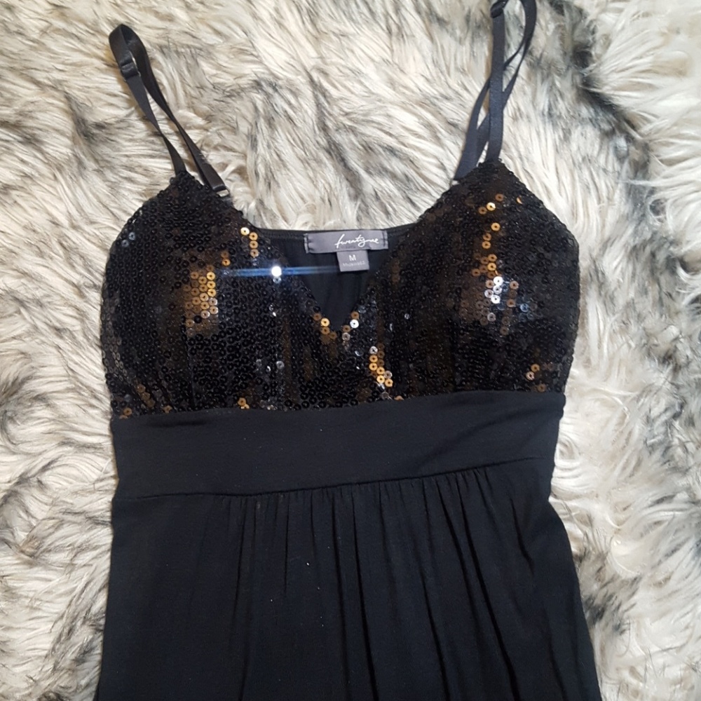 Long Sequin Top - Size M